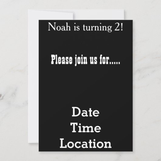 Trein, tweede verjaardag kaart (Achterkant)