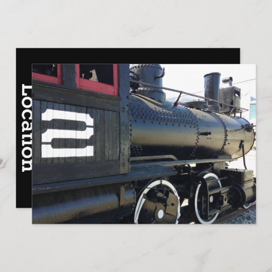 Trein, tweede verjaardag kaart (Voorkant / Achterkant)