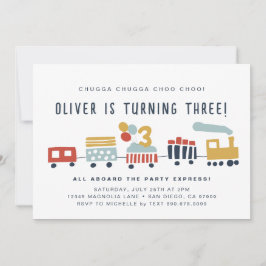 Trein uitnodigen · Chugga Chugga Choo Choo · 3 jaa Kaart