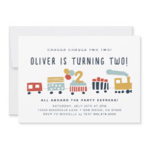 Trein uitnodigen · Chugga Chugga twee · 2 jaar oud