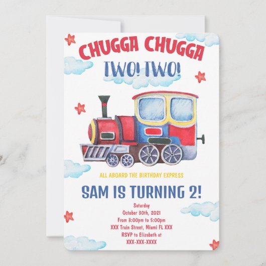 Trein Uitnodigingen (Voorkant)