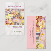 Trein van bloemen Artsy Waterverf Visitekaartje (Voorkant / Achterkant)