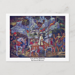 Trein van de pifaan door Gozzoli Benozzo Briefkaart