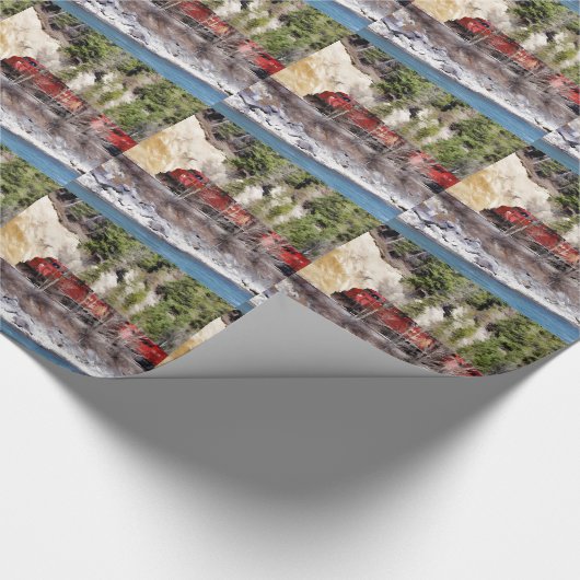 Trein van de Rockies Cadeaupapier (Hoek)