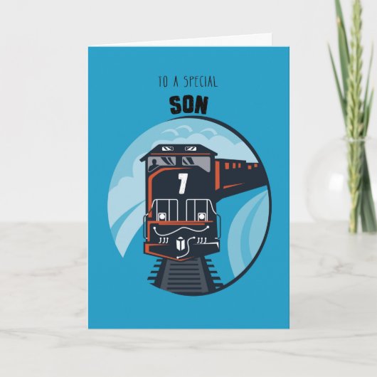 Trein van de Verjaardag van de zoon de 7de, Blauw Kaart (Voorkant)