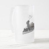 Trein van denken matglas bierpul (Voorkant links)