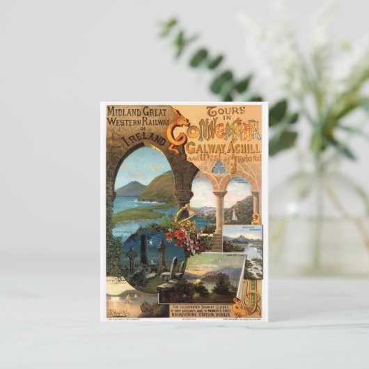  trein van Ierland reizen Briefkaart