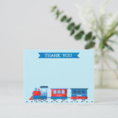 Trein Verjaardag Bedankt Opmerking Kaart (Staand voorkant)