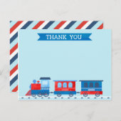 Trein Verjaardag Bedankt Opmerking Kaart (Voorkant / Achterkant)