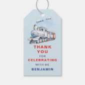 Trein Verjaardag Bedankt Tag Stickers Cadeau Tag Cadeaulabel (Voorkant)