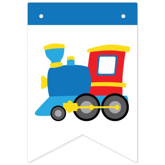 Trein Verjaardag Bunting banner (Eerste vlag)