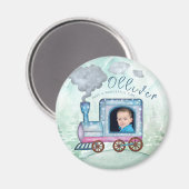 Trein Verjaardag Chugga Chugga Twee foto's Magneet (Voorkant / Achterkant)