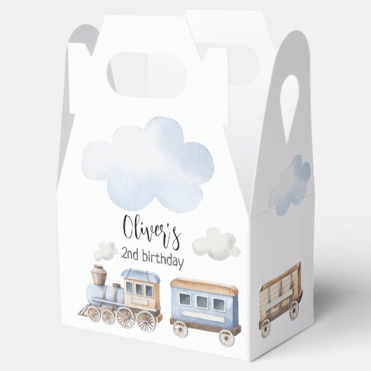 Trein Verjaardag Chugga Chugga Twee gunst box Bedankdoosjes (Geopend)