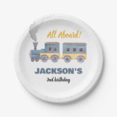 Trein Verjaardag Chugga Chugga Twee Papieren Bordje (Voorkant)