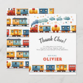 Trein Verjaardag Dank Je Kaart (Voorkant / Achterkant)