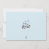 Trein Verjaardag Foto uitnodigen Chugga Chugga the Kaart (Achterkant)