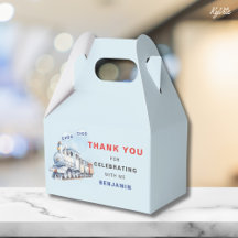 Trein Verjaardag Gable Box / Favor Box Chugga Chug