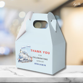 Trein Verjaardag Gable Box / Favor Box Chugga Chug Bedankdoosjes