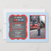 Trein Verjaardag Party Treinstation Treinen Foto Kaart (Voorkant)