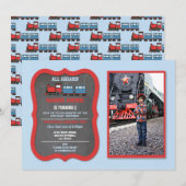 Trein Verjaardag Party Treinstation Treinen Foto Kaart (Voorkant / Achterkant)