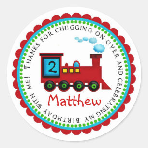 Trein Verjaardag Stickers