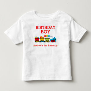 Trein Verjaardag T-shirt Peuter Kind