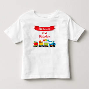 Trein Verjaardag T-shirt Peuter Kind