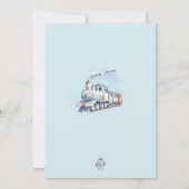 Trein Verjaardag uitnodiging Chugga Chugga Choo Ch (Achterkant)