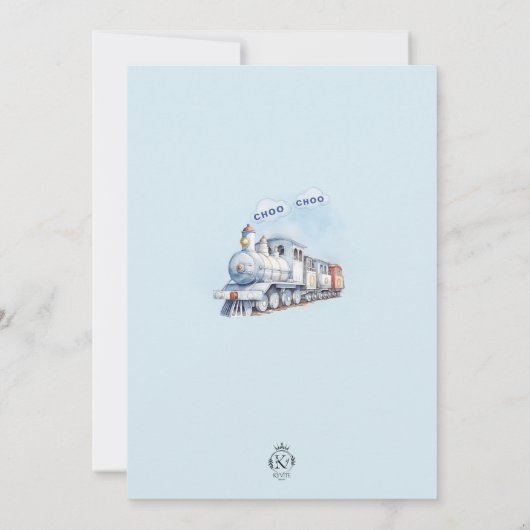 Trein Verjaardag uitnodiging Chugga Chugga Choo Ch (Achterkant)