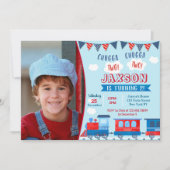 Trein Verjaardag Uitnodigingen (Voorkant)