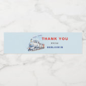 Trein Verjaardag Waterfles Label Chugga Chugga Waterfles Etiket (Enkel label)