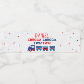 Trein Verjaardag Waterfles Labels voor een jongen Waterfles Etiket (Enkel label)