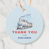 Trein Verjaardagscyclus Rond Label Chugga Chugga (Voorkant)