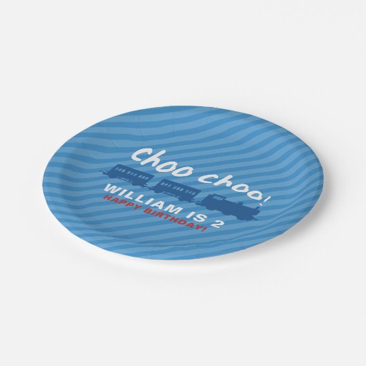 Trein verjaardagsfeestje bord (Gekanteld)