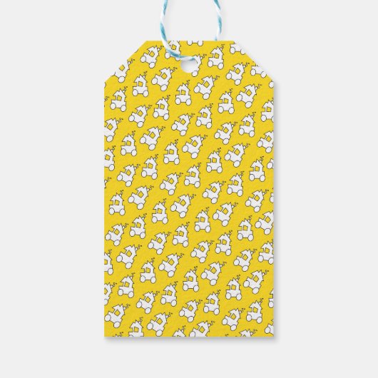 Trein Verjaardagsfeestje Cadeaulabel (Achterkant)