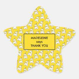 Trein Verjaardagsfeestje Goody Bag Ster Sticker