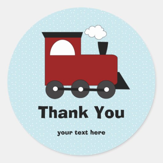 Trein Verjaardagsfeestje Stickers (Voorkant)