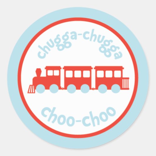 Trein Verjaardagsfeestje Stickers (Voorkant)