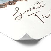 Trein Verjaardagsfeestje Sweet Treats Teken Poster (Hoek)