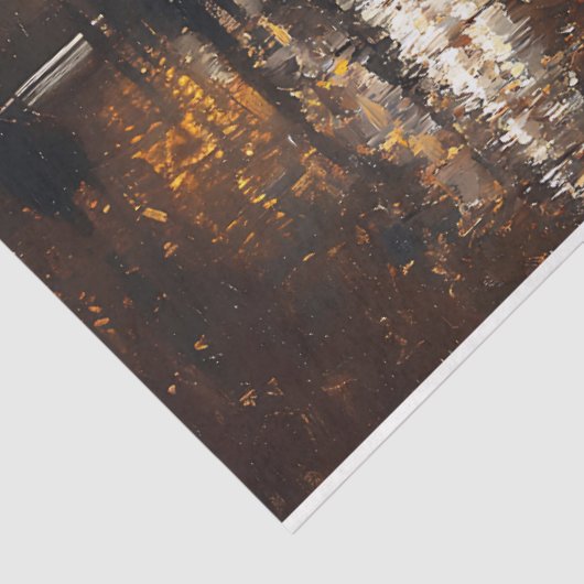 Trein Verlaat het Station Schilderen Decoupage Tissuepapier (Detail)