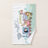  Trein Vervoer Verjaardag Waterverf foto Bad Handdoek (Handdoek)