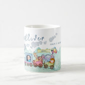  Trein Vervoer Verjaardag Waterverf foto Koffiemok (Center)