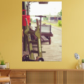 Trein Vintage spoorwegplatform Canvas Afdruk (Insitu (Woonkamer))