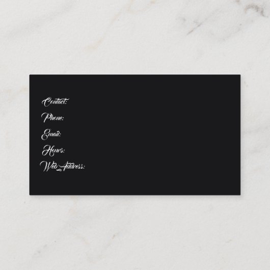 Trein volgt zonsondergang landschap pad visitekaartje (Achterkant)