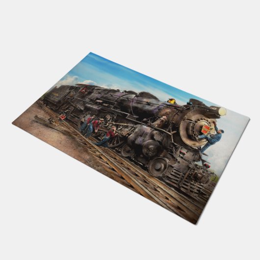 Trein - Werken aan de spoorweg 1930 Deurmat (Schuin)