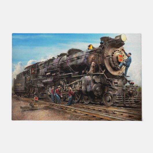Trein - Werken aan de spoorweg 1930 Deurmat (Voorkant)