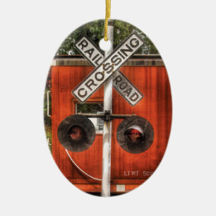 Trein - Whippany, NJ - Spoorwegovergang Keramisch Ornament