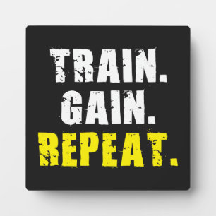 TREIN, WINKEL, REPEAT - Motivatie Gym-werkout Fotoplaat