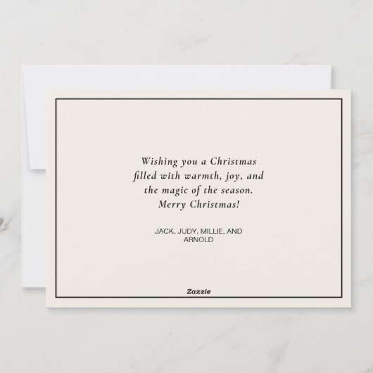 Trein Winter Scène Vrolijke Kerstvakantie Feestdagenkaart (Achterkant)