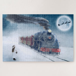 Trein Winter Sinterklaas Kerstmis Legpuzzel